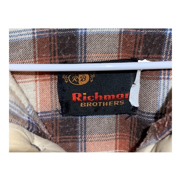 Vintage Richmond Brothers Flannel Lined Puffer Vest Size Large - Picture 4 of 4